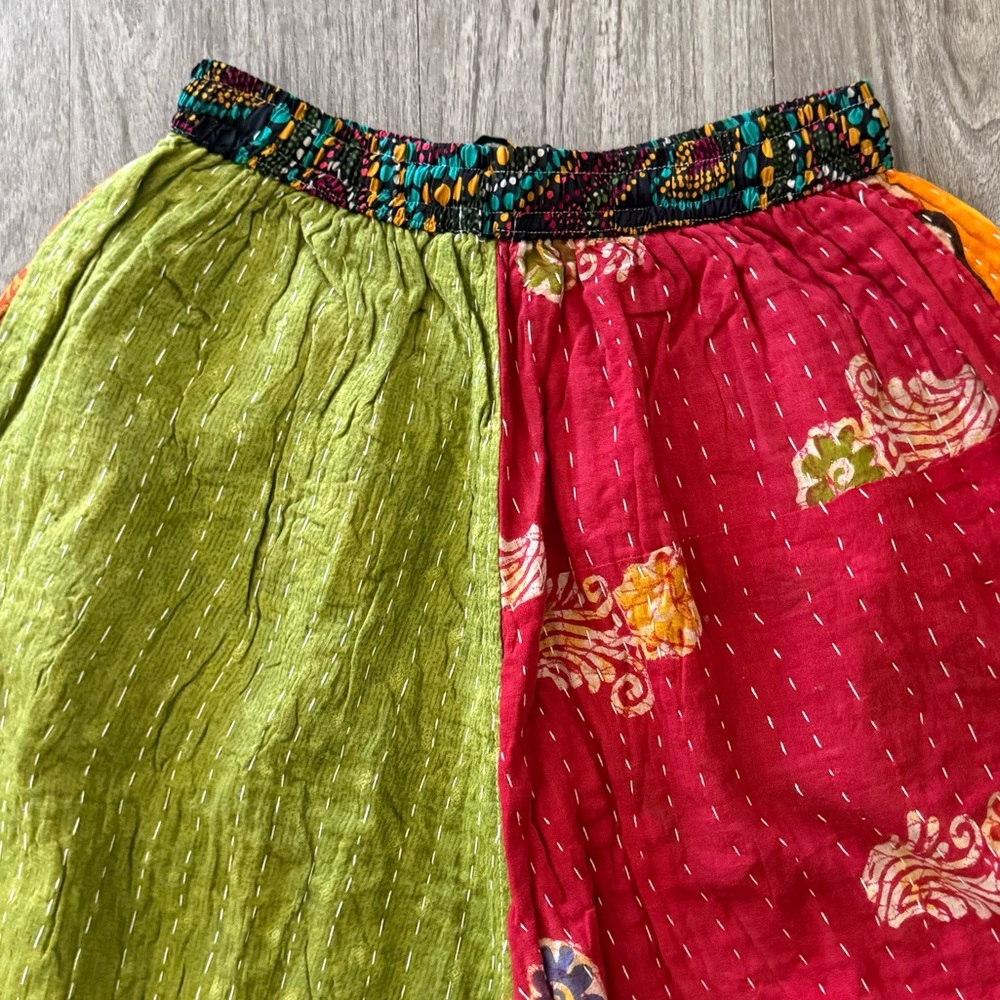 Kantha Patchwork Pants NWT - Picture 5 of 13